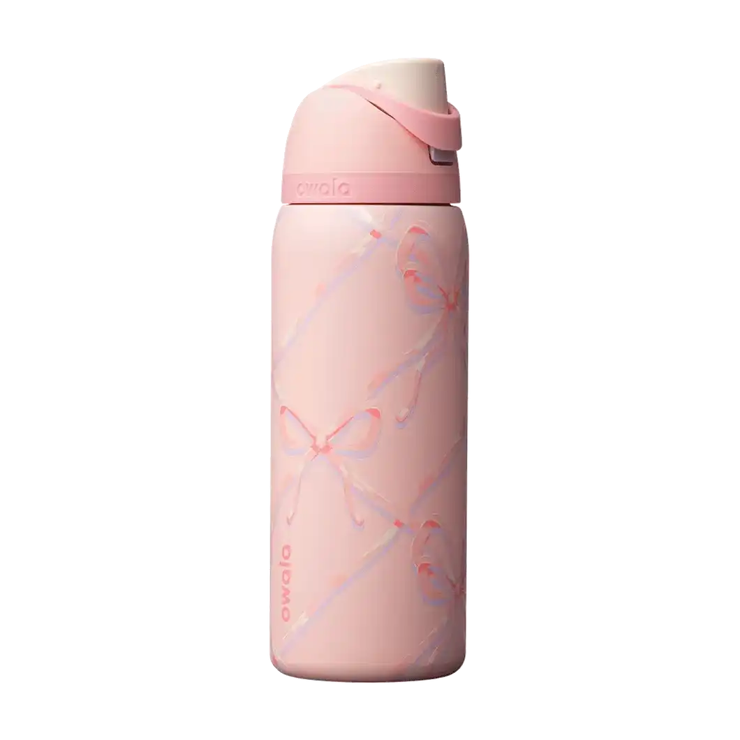 Sugar Plum Fairy pink stainless steel water bottle with leak-proof design for kids and aesthetic hydration.
