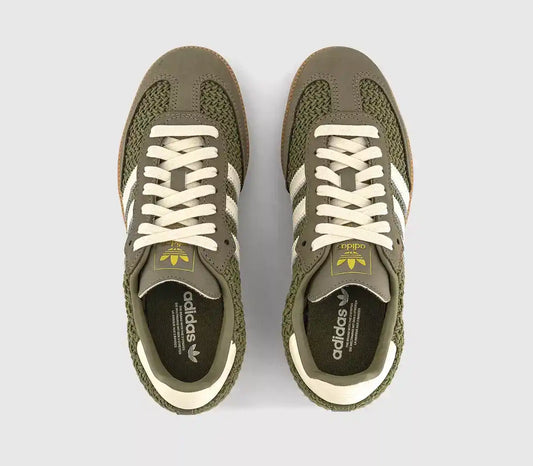 Adidas Samba OG Orbit Green Cream White Gum side top view sneaker