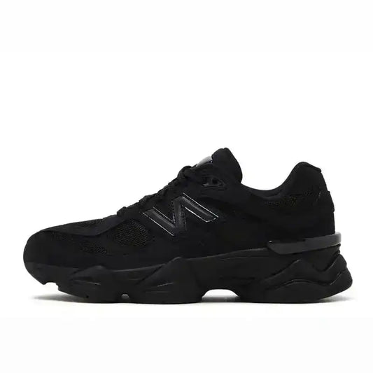 New Balance 9060 Triple Black Cat side profile sneaker