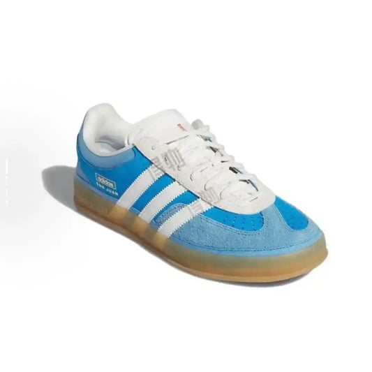 Bad Bunny x Adidas Gazelle Indoor San Juan blue sneaker angle side profile