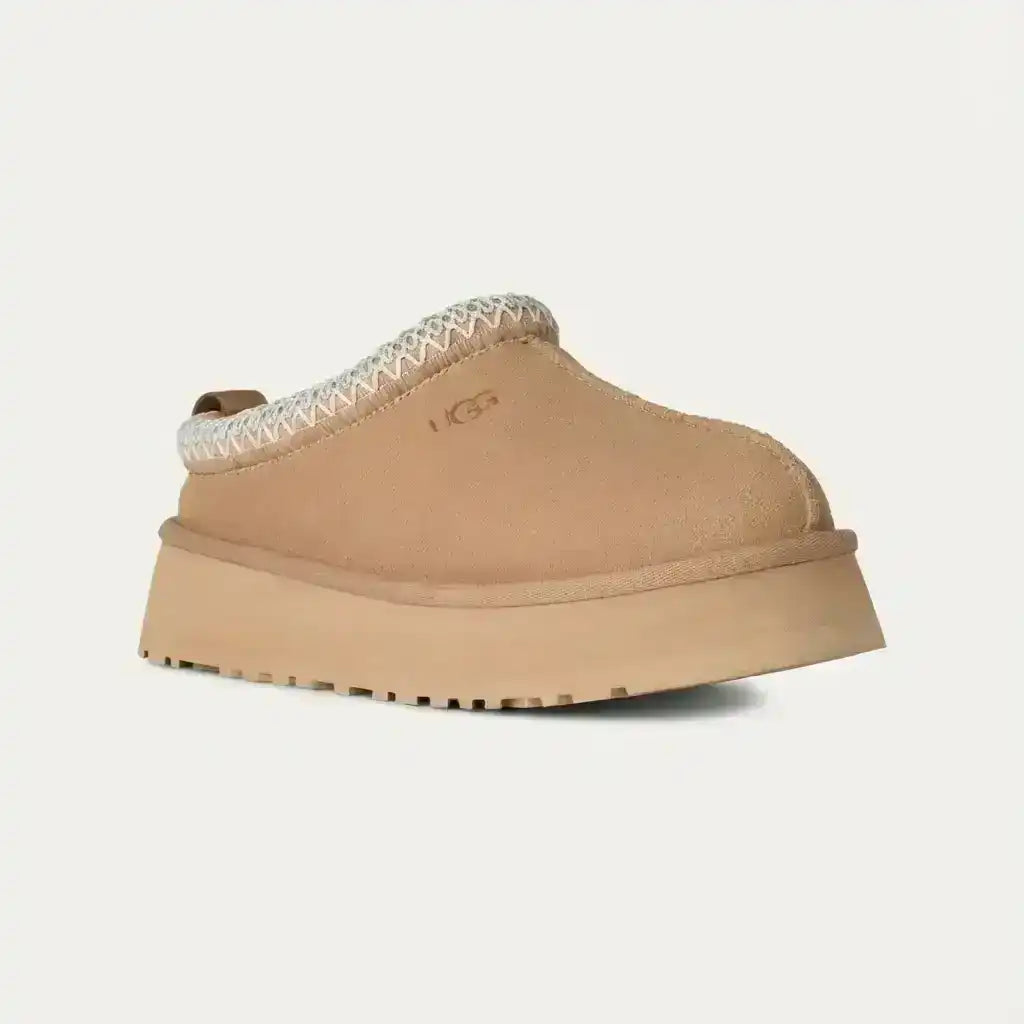 UGG Tazz Slipper Platform in Chestnut side profile view