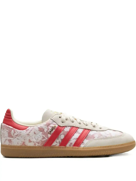 Adidas Samba OG Liberty Scarlet Sneakers. Floral-patterned panels.