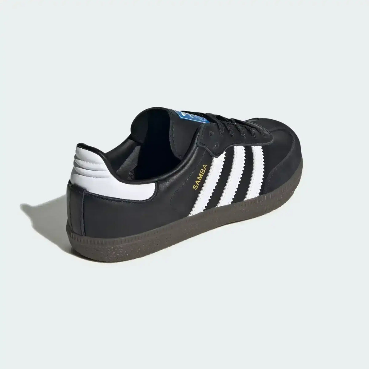 Adidas Samba OG Classic shoe with iconic Samba gold lettering
