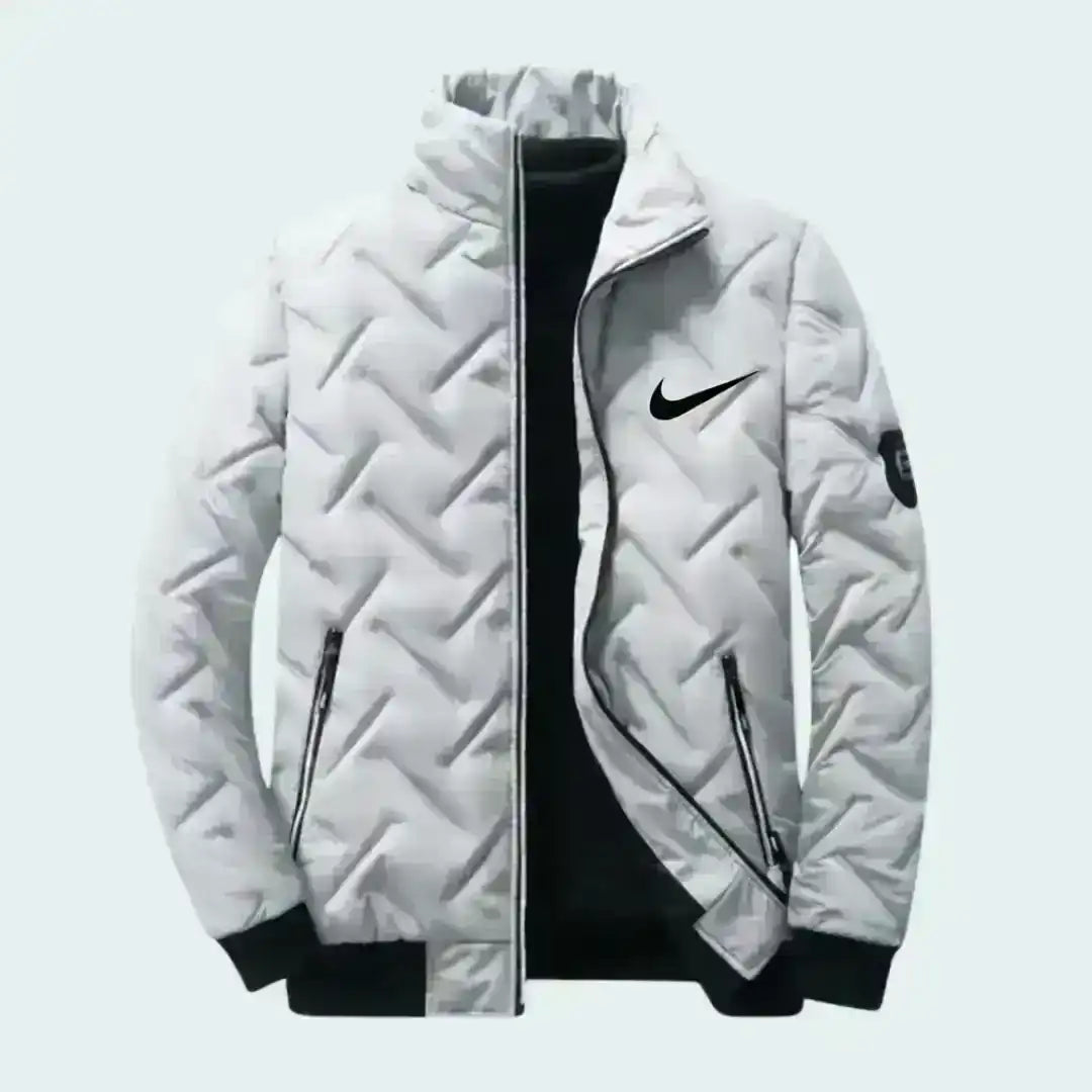 Nike zip-up jacket with high collar and premium construction