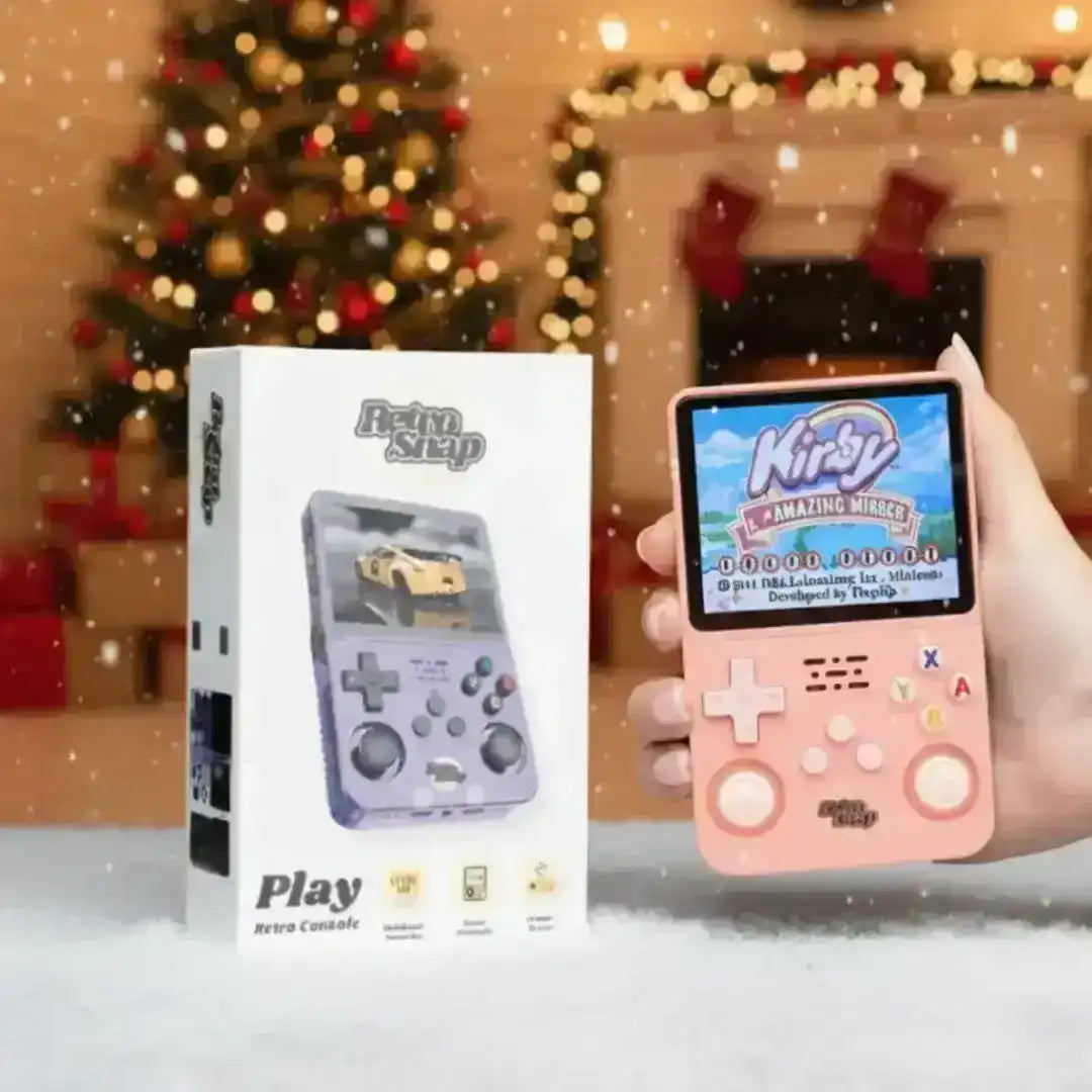 RetroGames Play retro console featuring classic game interface
