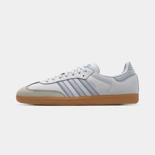 Adidas Samba OG White Silver Sneakers. White base color.