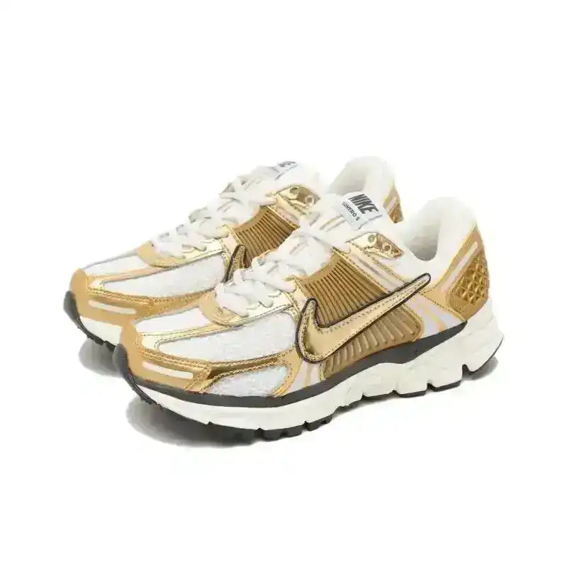 Nike Zoom Vomero 5 Metallic Gold side profile sneaker