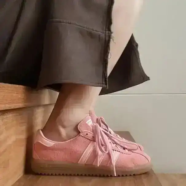 Adidas Bermuda Glow Pink sneaker side profile view