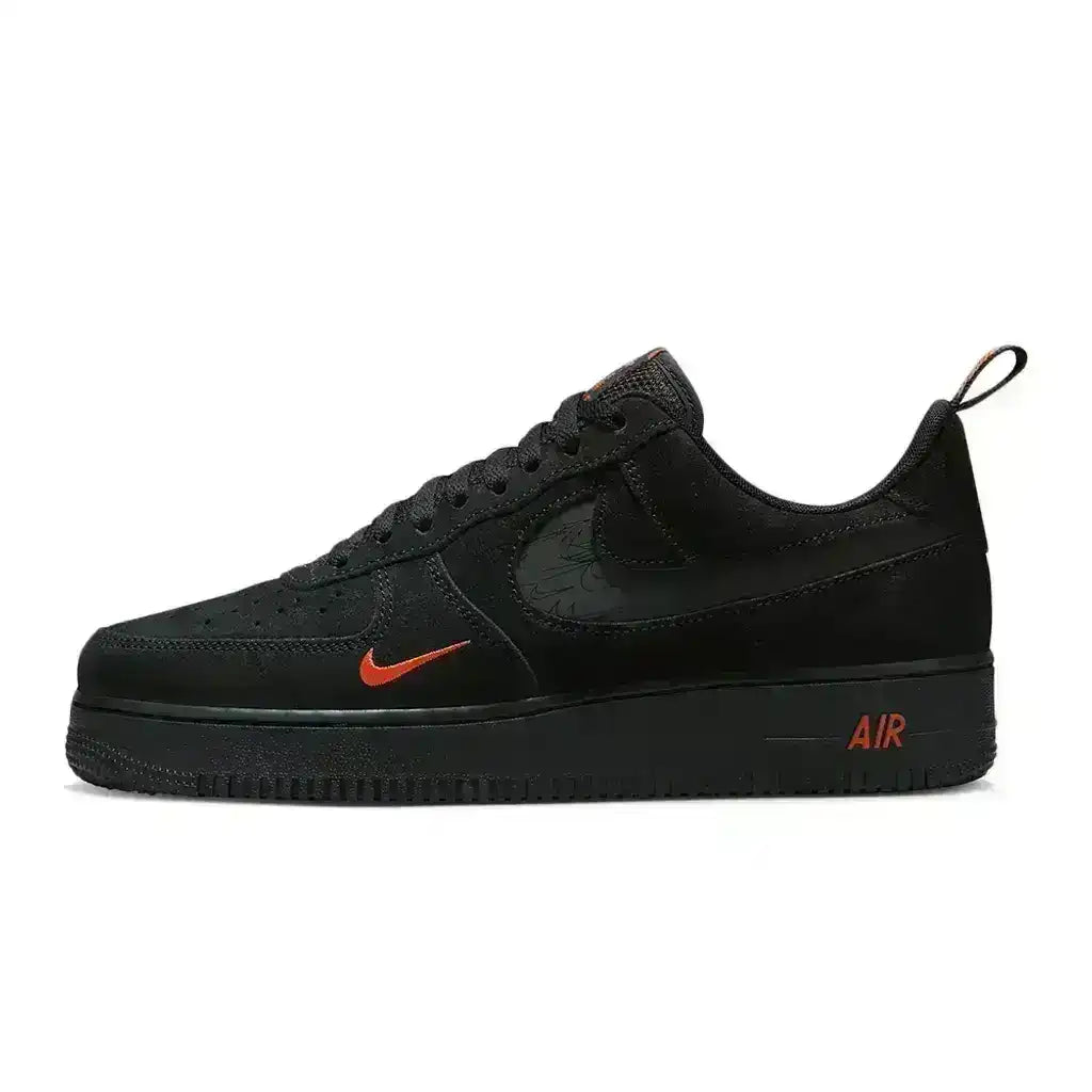 The Nike Air Force 1 Multi Swoosh Black/Crimson features premium black suede, bold crimson accents, and iconic AF1 cushioning for everyday standout style.