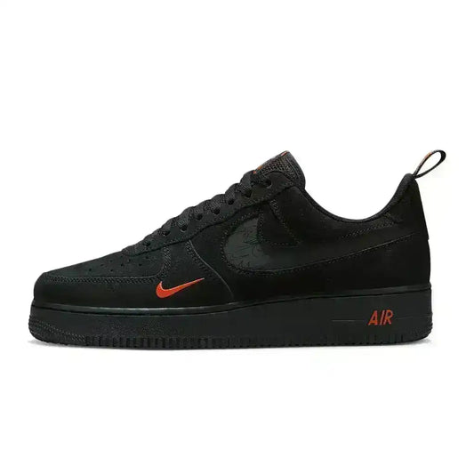 The Nike Air Force 1 Multi Swoosh Black/Crimson features premium black suede, bold crimson accents, and iconic AF1 cushioning for everyday standout style.