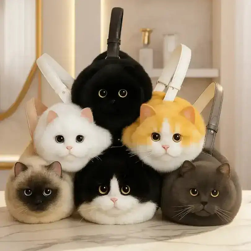 Cat-Shaped Shoulder Bag. Cat-shaped body.