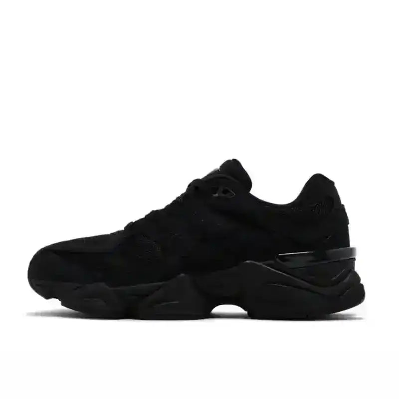 Suede overlays, black mesh, and a sculpted midsole make the 9060 “Triple Black Cat” a standout choice for comfort, durability, and streetwear style.