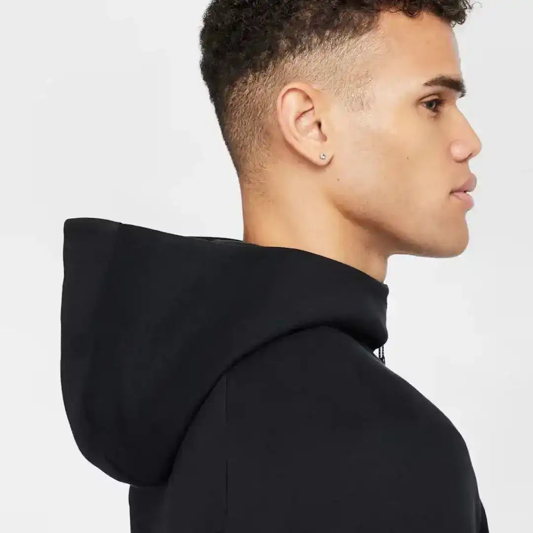 Hooded zip-front sweatshirt and matching joggers with contrast panel details.