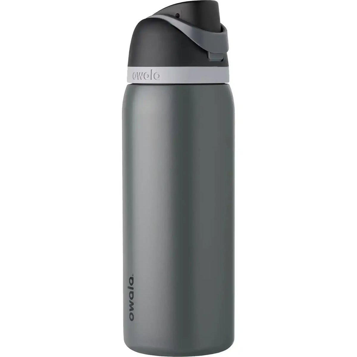 Reusable bottle with a hinged lid and carry loop, product views.