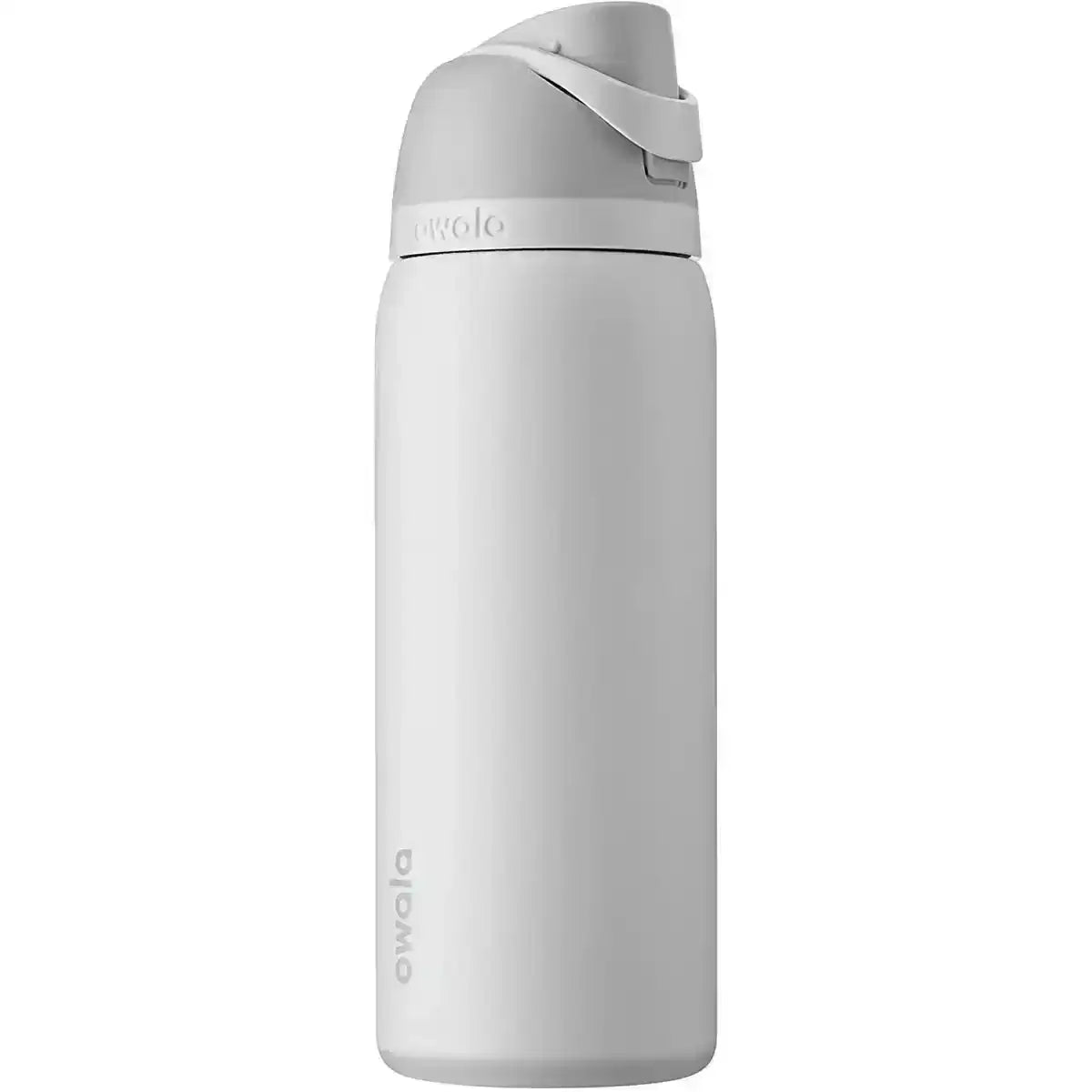 Reusable bottle with a hinged lid and carry loop, product views.
